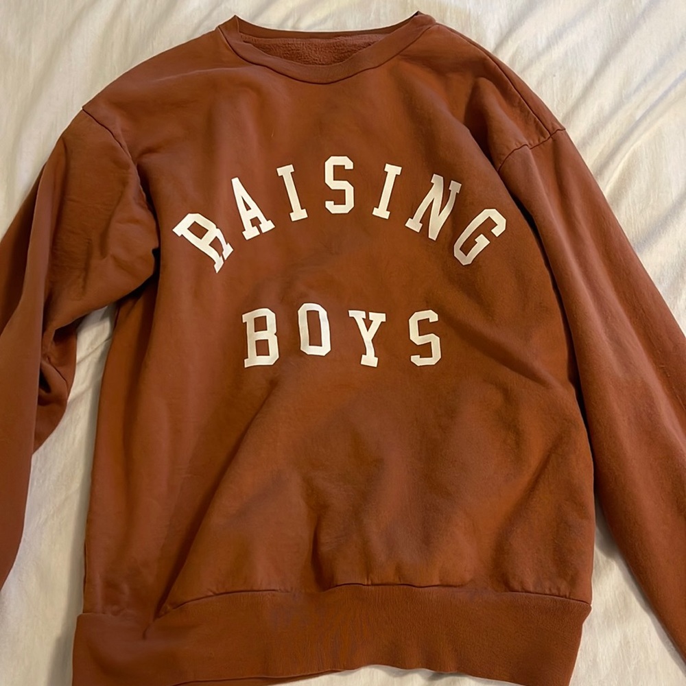 Caramel “raising boys” sweatshirt